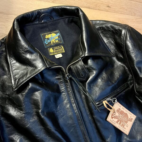 Rainbow Country HERCULES Sports Jacket in Black Teacore Shinki Hikaku Horsehide [2025 Pre-Order] - Image 2