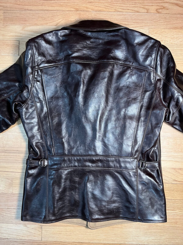 Rainbow Country SPIDER Car Coat in Seal Brown Shinki Hikaku Horsehide, size 40 - Image 5