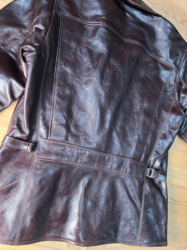 Rainbow Country SPIDER Car Coat in Seal Brown Shinki Hikaku Horsehide, size 40 - Image 7