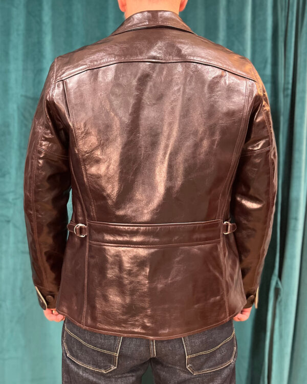 Rainbow Country SPIDER Car Coat in Seal Brown Shinki Hikaku Horsehide, size 40 - Image 9