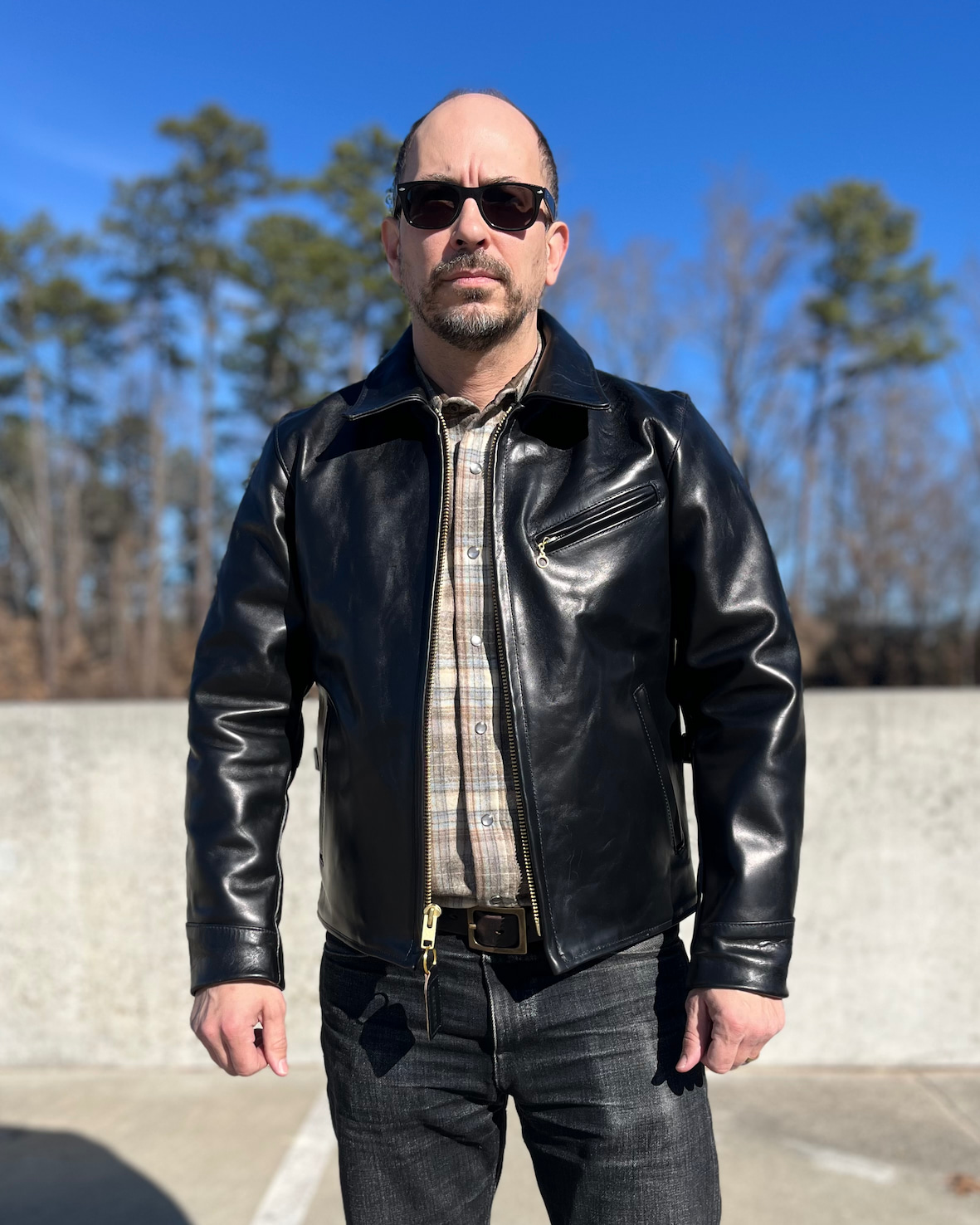 DudsByDel x Vanson REGENT Sports Jacket in Black Chromexcel