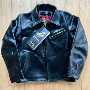DudsByDel x Vanson REGENT Sports Jacket in Black Chromexcel