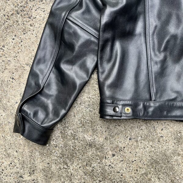 DudsByDel x Vanson MAVERICK Trucker Jacket in Black Chromexcel Horsehide [2025 Pre-Order] - Image 5