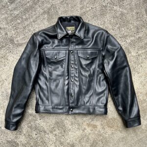 DudsByDel x Vanson MAVERICK Trucker Jacket in Black Chromexcel Horsehide [2025 Pre-Order]