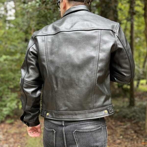 DudsByDel x Vanson MAVERICK Trucker Jacket in Black Chromexcel Horsehide [2025 Pre-Order] - Image 8