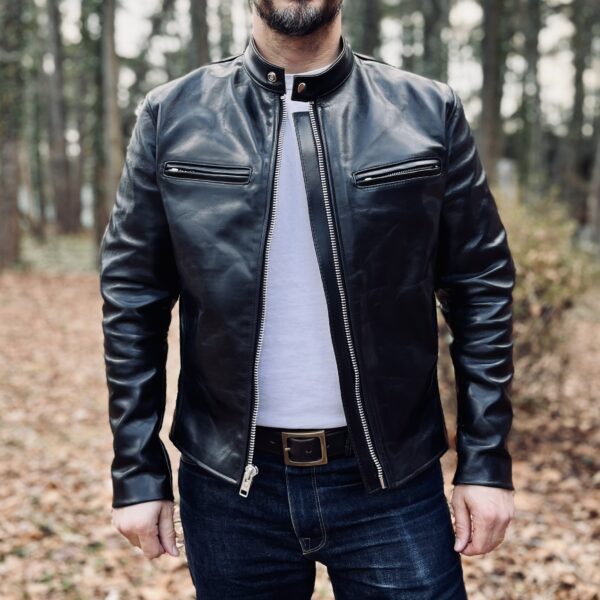 DudsByDel x Vanson COMET Cafe Racer Jacket in Black Chromexcel Horsehide [2026 Pre-order] - Image 7