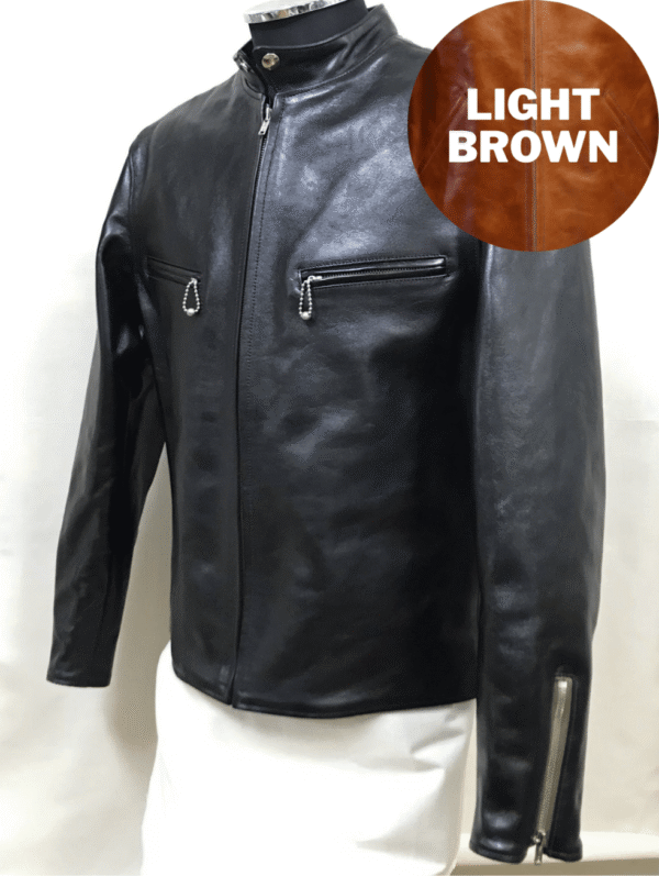 Rainbow Country SPEEDSTER Racer Jacket in Light Brown Shinki Hikaku Horsehide [2026 Pre-Order]