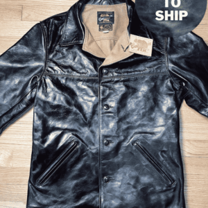 Rainbow Country SPIDER Car Coat in Seal Brown Shinki Hikaku Horsehide, size 40
