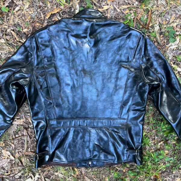 Rainbow Country SPEEDSTER Racer Jacket in Black Teacore Shinki Hikaku Horsehide [2026 Pre-Order] - Image 5