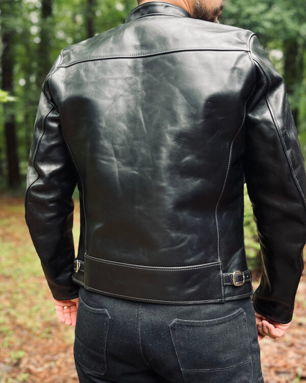 Cherubim Cafe Racer Jacket in Black Chromexcel Horsehide [2026 Pre-order] - Image 4